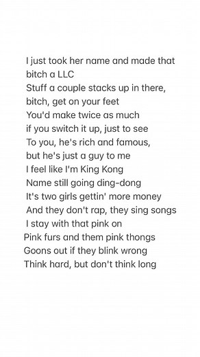 Nicki Minaj LLC Lyrics Analysis