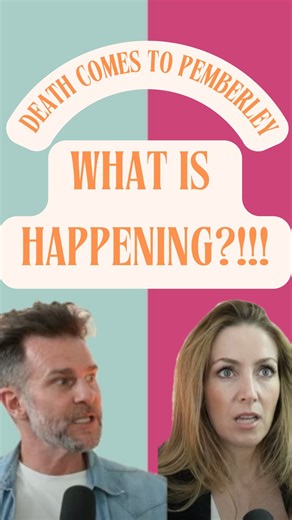 Into The Austenverse on Instagram: "🔍 A shocking discovery at Pemberley! A dead body, a haunted past, and a drunken rake who’s seemingly admitting to murder. Can Darcy save his estate from total disaster? We ARE OBSESSED with Death Comes To Pemberley! Listen to Pt 1 now! (There will be spoilers)"