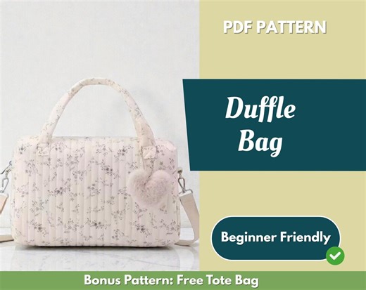 Duffle Bag Sewing Pattern | Travel Bag Pattern | Beginner Pattern | Bag Pattern | Sewing Pattern | PDF Sewing Pattern | Large Bag Pattern - Etsy