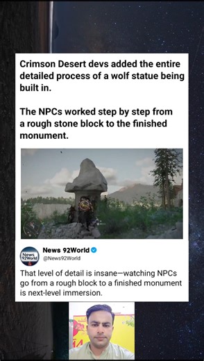 Crimson Desert Devs Add Full Wolf Statue-Building Process — NPCs Craft Step by Step