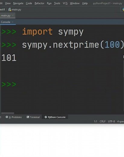 Python/SymPy - Next or Previous Prime #Shorts