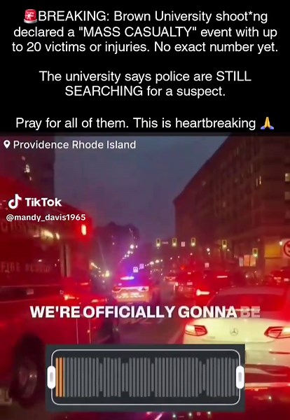 BREAKING: Brown University shoot*ng declared a