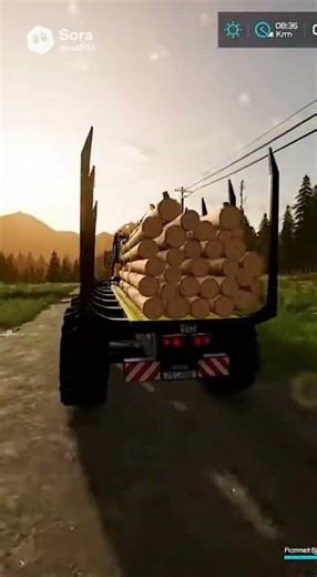 This Harvester Cuts Trees Perfectly Every Time #farmingsimulator #satisfying