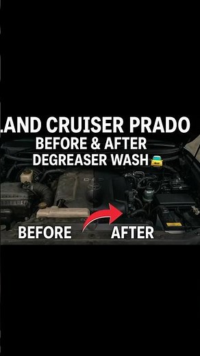 👉 “Land Cruiser Prado Engine Bay | Before & After Degreaser Wash ✨🚙”