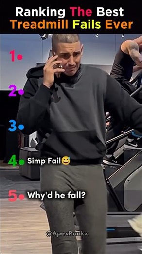 Ranking The Best Treadmill Fails Ever😅#shorts #funny #sports #gaming