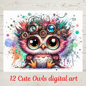 Watercolor Owl Art Print, Abstract Nursery Decor (digital Download) - Etsy