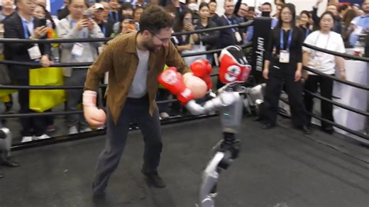 Human vs Robot Boxing Fight Ends in Surprise Domination