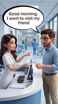 Visiting a Sick Friend in the Hospital | Easy English Dialogues for Beginners #spokenenglish #esl