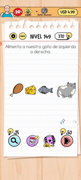 ¿Cómo pasar el nivel 149 en Brain Test?