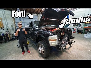 Got The CUMMINS Running PERFECT In my FORD F-350!! Fummins Build Pt.14!