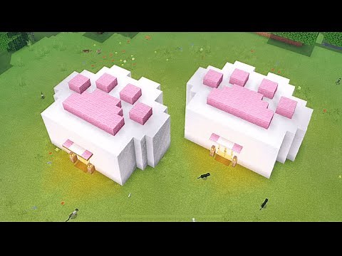 [Minecraft Tutorial] Cats's cute Paw House | HowToBuild