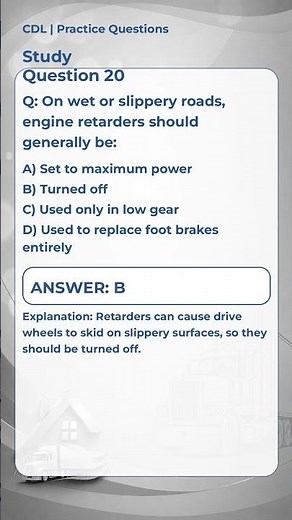 CDL Practice Test Question #020