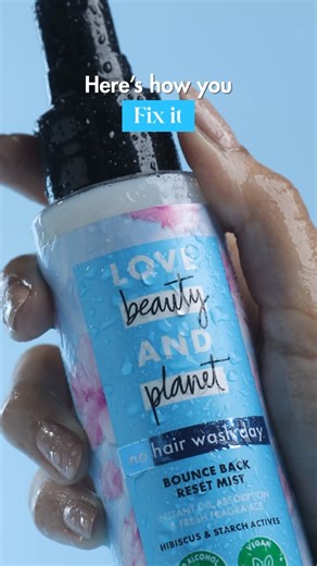 Love Beauty & Planet India | Your 4-step cheat code to fresh, bouncy, “I totally washed my hair” vibes 😍💖 Our Bounce Back Reset Mist is 100 % vegan and cruelty-free,... | Instagram