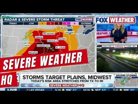 Damaging Winds Target Plains, Midwest As Millions Face Dangerous Severe Weather Threat
