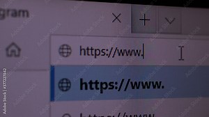 Video 1920x1080 - Starting to type name of the site in the address bar of web browser
