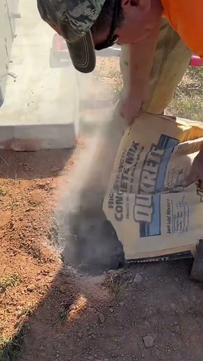 Mix Concrete Directly in the Hole with a Gas Powered Auger | Save Time and Energy | Concrete Hack