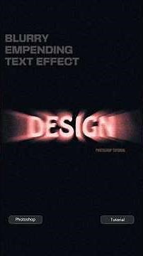 Blurry Expanding Text Effect in Photoshop | Quick Tutorial