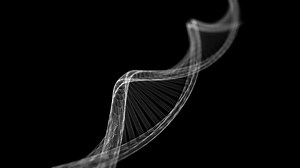 Dna genome rotating seamless animation. Bio genetic medical science. Gene helix model 4k motion background. Molecular biology future concept.