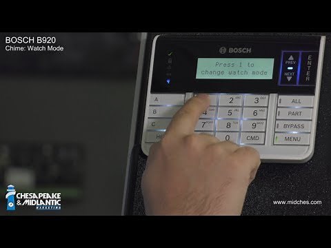 Bosch B920 Keypad Door Chime: Watch Mode