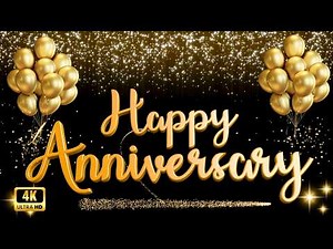 Happy Anniversary Background Video ❤️ 2 Hour 4K Loop - Romantic Screensaver for TV & Projector
