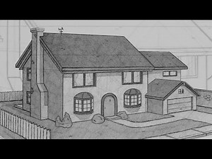 How To Draw The Simpsons House In Perspective (Narrated Tutorial)