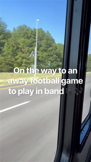 On the way to Brinkley Arkansas #roadtrip #bus #awaygame #band #music