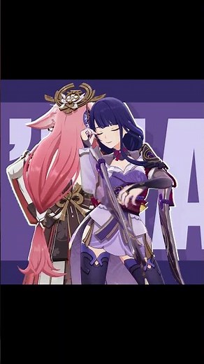 Raiden Shogun & Yae Miko | Mother Father Gentleman! 😳 #raiden #yaemiko #genshin #animation