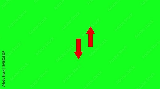 up and down arrows icon vector, Rounded mini arrows, up-down icon. A small two-way red direction symbol.