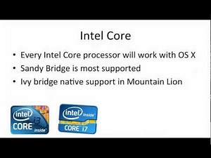 Hackintosh tutorial - 2 - Compatible CPU's , Intel and AMD processors