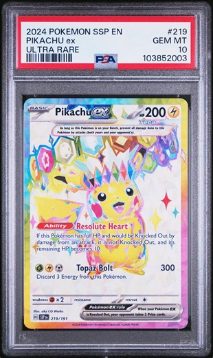 2024 Pokemon Scarlet and Violet Surging Sparks Ultra Rare Pikachu Ex #