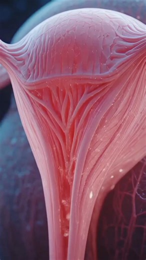 Inside Uterine Muscle Contractions (Wave Motion in 3D)😱#ScienceShorts #HumanAnatomy3D.