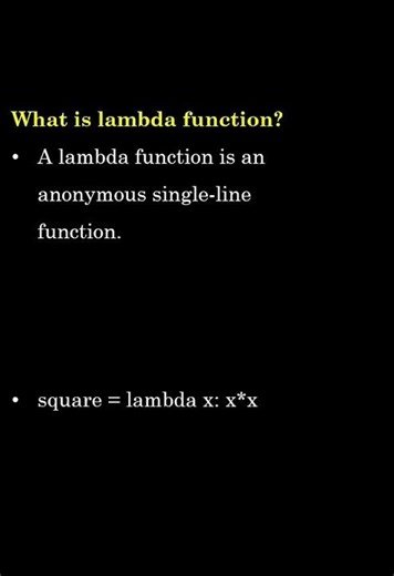 What is Lambda Function in Python? 🚀 #python #pythonanddjangofullstackwebdeveloper