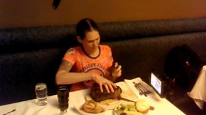 Video: Female competitive eater sets new world record after eating 72oz steak in under three minutes