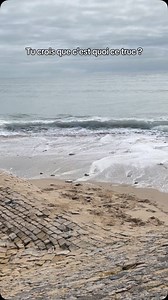 En plein milieu de la plage, ce pavage étrange surgit des vagues. Ancienne cale ? Dispositif militaire ? Personne ne semble vraiment savoir… mais l’effet est saisissant. #structuremysterieuse #bunker #plage #ilederé #spotinsolite #explorationurbaine #coteatlantique #marée #dronevideo | Benjamin Mineau / Images & voyages