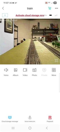 Model railroad camera view