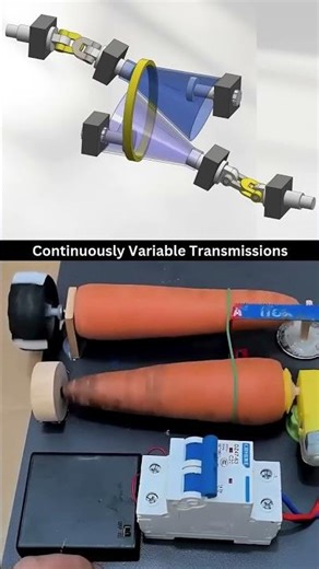 How Does a Continuously Variable Transmissions Work? #cad #3ddesign #trending #mechanical #mechanism