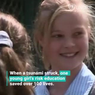 🌊Tsunami! Tsunami! 💡Disaster risk lessons save lives! The Indian Ocean tsunami on 26 December 2004 was one of the deadliest disasters of the 21st century, taking an estimated 228,000 lives in 14 countries. But one young girl had learnt about tsunamis at school, and recognized the warning signs. Her actions to raise an alarm saved the lives of all those on the beach.📢 Watch and learn Tilly Smith's inspiring story! 🌐On World Tsunami Awareness Day – 5 November – we are calling to empower the ne