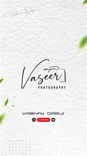 Handwritten Signature Reveal Animation | Vaseer Photography | Vaibhav Damji