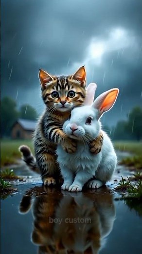 cat and rabbit hybrid. #cat #rabbits #kitten