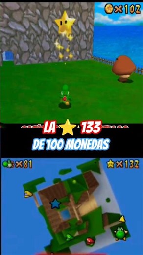 ¿Cómo Conseguir FÁCIL la Estrella 133 de 100 Monedas del Mundo/Course 13? Super Mario 64 DS Guía