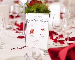 Signature Drink Sign, Bar Menu Template, Modern Editable Drink Menu Template, Minimalist Printable Bar Menu - Etsy