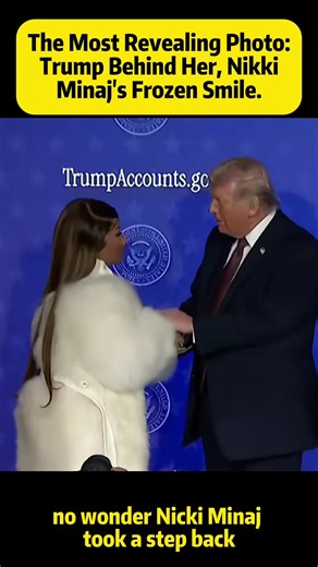 The Most Revealing Photo: Trump Behind Her, Nikki Minaj's Frozen Smile.#nickiminaj #trump#fyp #celebrity #usa