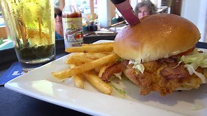 11K views · 234 reactions | Our Sunset Chicken Sandwich. Hand breaded, made to order with bacon and homemade datil ranch sauce. | Sunset Grille | Facebook