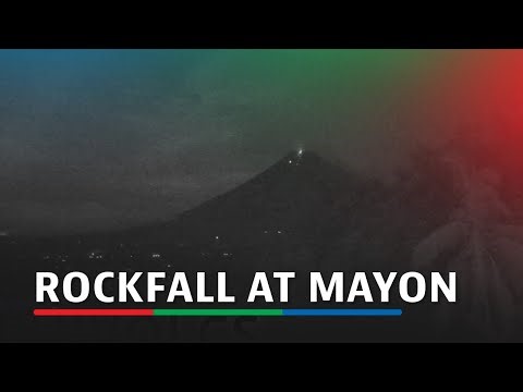 Rockfall at Mayon Volcano | ABS-CBN News