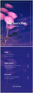 Digital Mother’s Day Menu Template