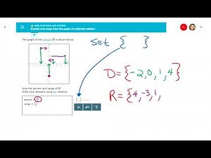 MAT 136 - Domain and range from the graph of a discrete relation
