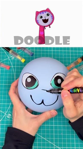 I made a DJ Catnip ( From Gabby's Dollhouse ) Sprunki OC out of balloon #diyballoon