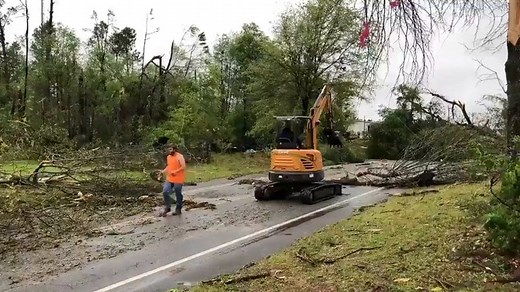 Homes Damaged in Williston, South Carolina, Following Severe Weather