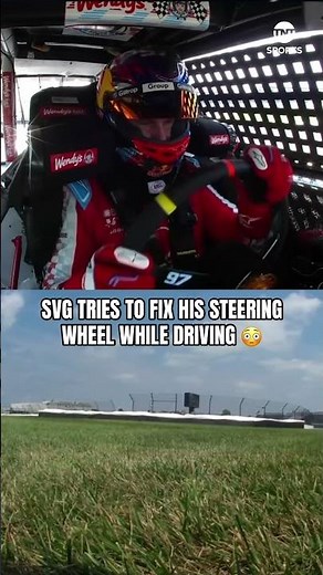 Jimmie Johnson breaks down SVG trying to fix his steering wheel placement 😅