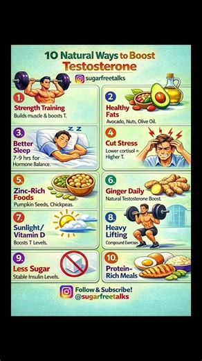 Boost your testosterone naturally without dangerous supplements 💪🔥